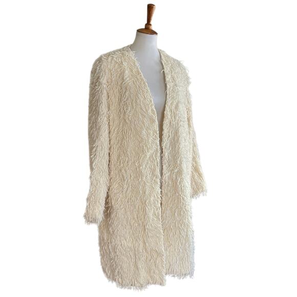 Helmut Lang Wool-Blend Fringe Coat, Size XS - Picture 10 of 10